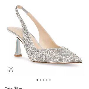 Betsey Johnson Clark Rhinestone Slingback Pumps